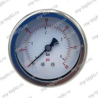 Манометр для котлов Baxi SLIM, аналог 9930040 (SSPG-0-4bar-GB-63mm)