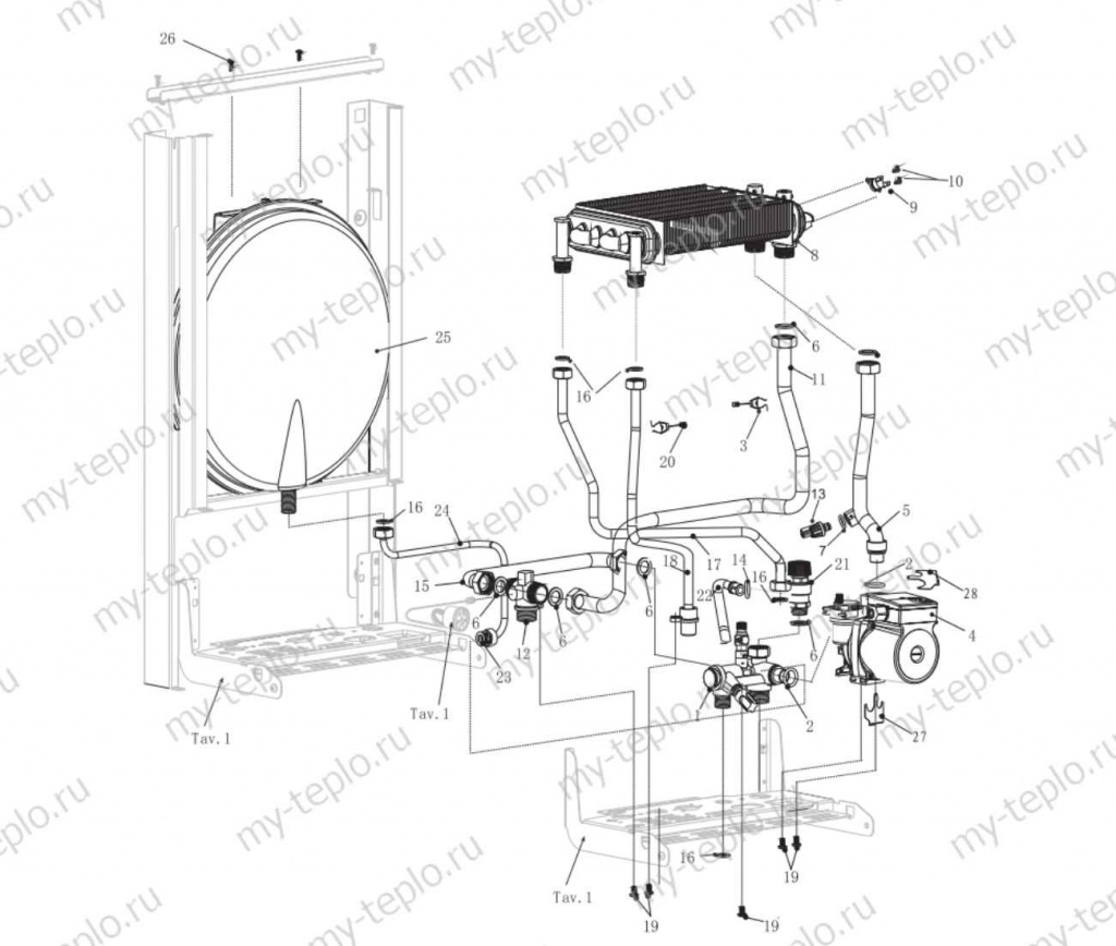 Запчасти для котла Electrolux Basic X 11 Fi купить в Нижнем Новгороде