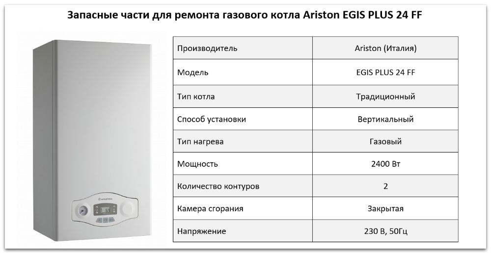 Купить запчасти Ariston EGIS PLUS 24 FF в Нижнем Новгороде
