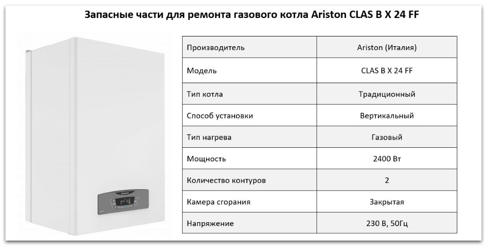 запчасти Ariston CLAS B X 24 FF Купить запчасти Ariston CLAS B X 24 FF в Нижнем Новгороде