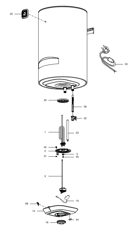 Запчасти Ariston PRO1 R INOX ABS 50 V купить в Нижнем Новгороде